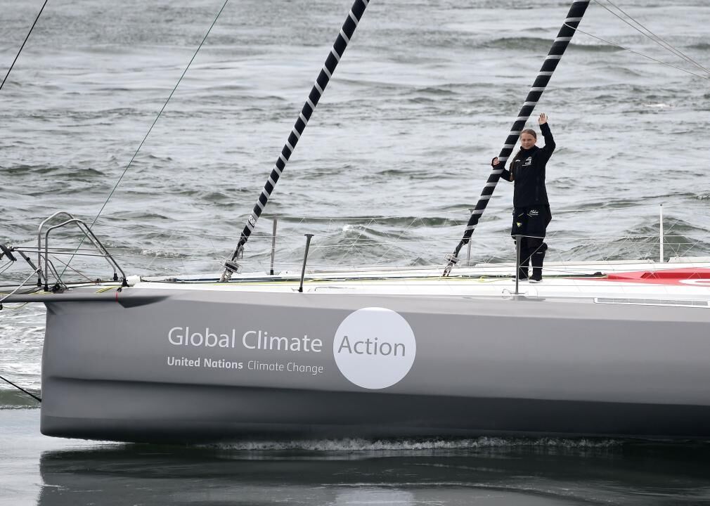 2019: Greta Thunberg sails into New York City